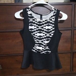 PEPLUM BLACK TOP